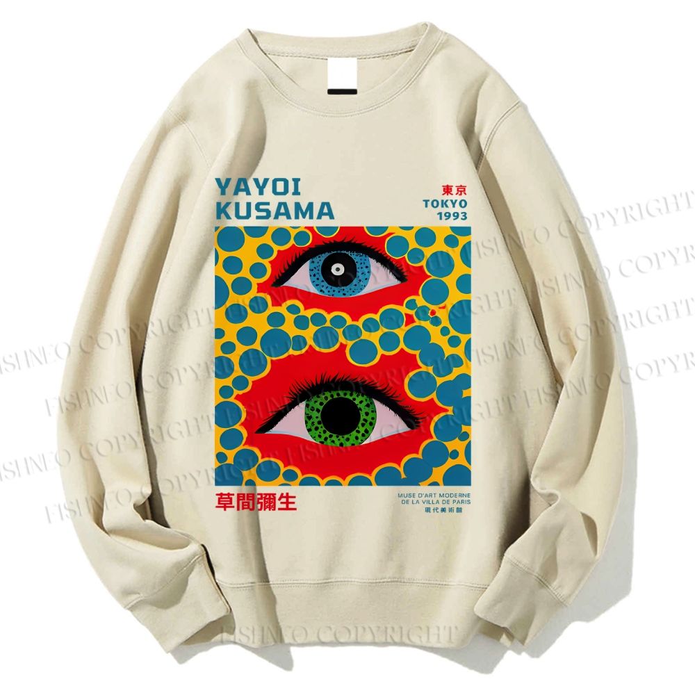 Unisex Japanese Yayoi Kusama Eye Printed Sweatshirt