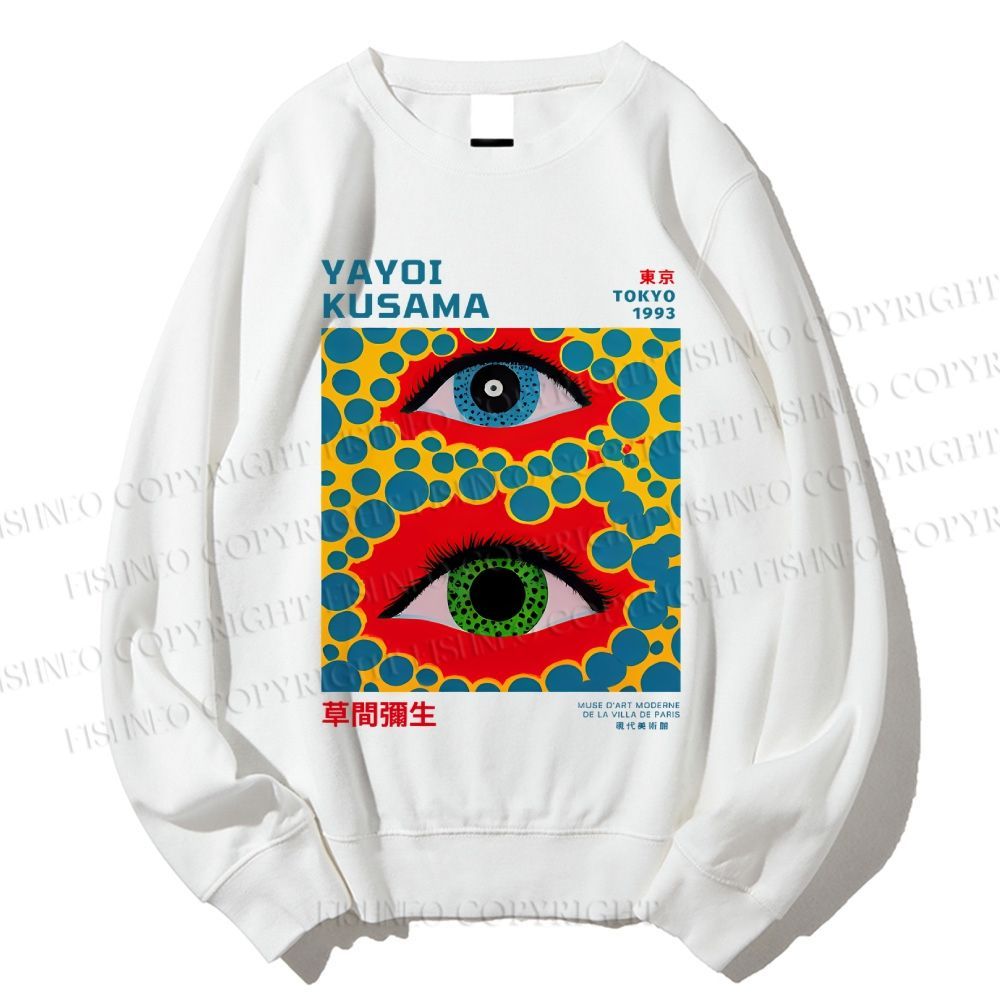 Unisex Japanese Yayoi Kusama Eye Printed Sweatshirt