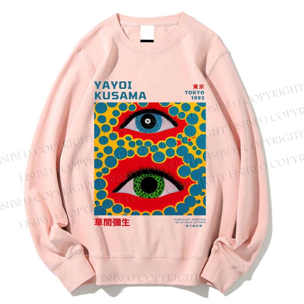 Unisex Japanese Yayoi Kusama Eye Printed Sweatshirt