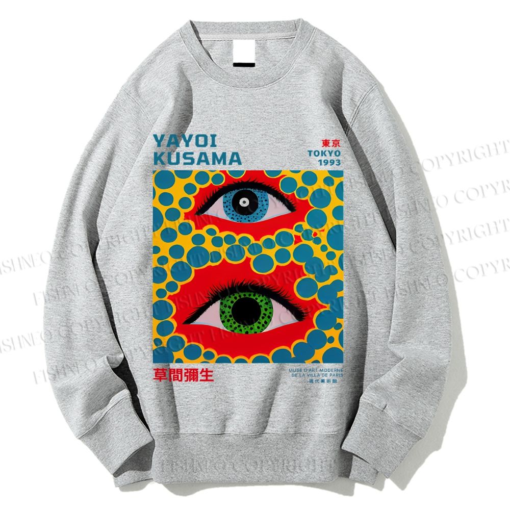 Unisex Japanese Yayoi Kusama Eye Printed Sweatshirt