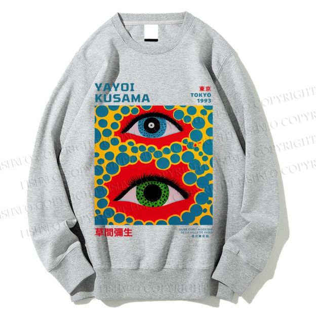 Unisex Japanese Yayoi Kusama Eye Printed Sweatshirt