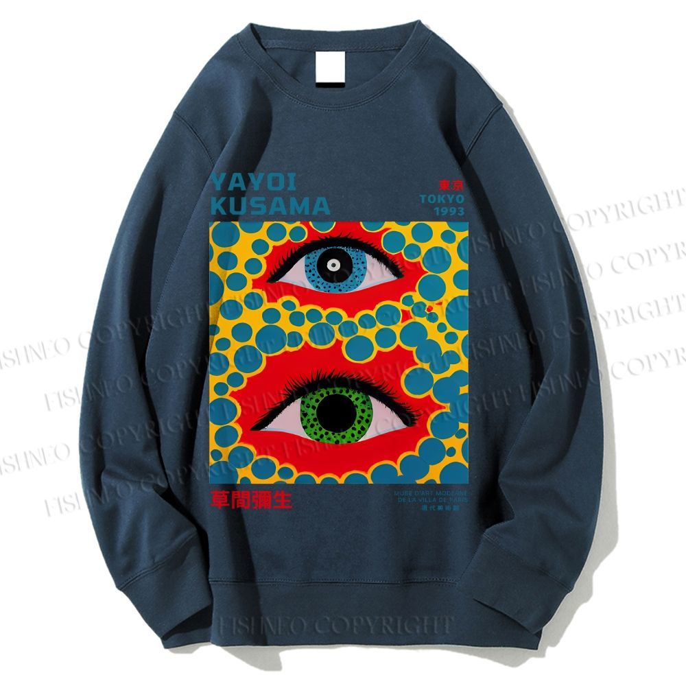 Unisex Japanese Yayoi Kusama Eye Printed Sweatshirt