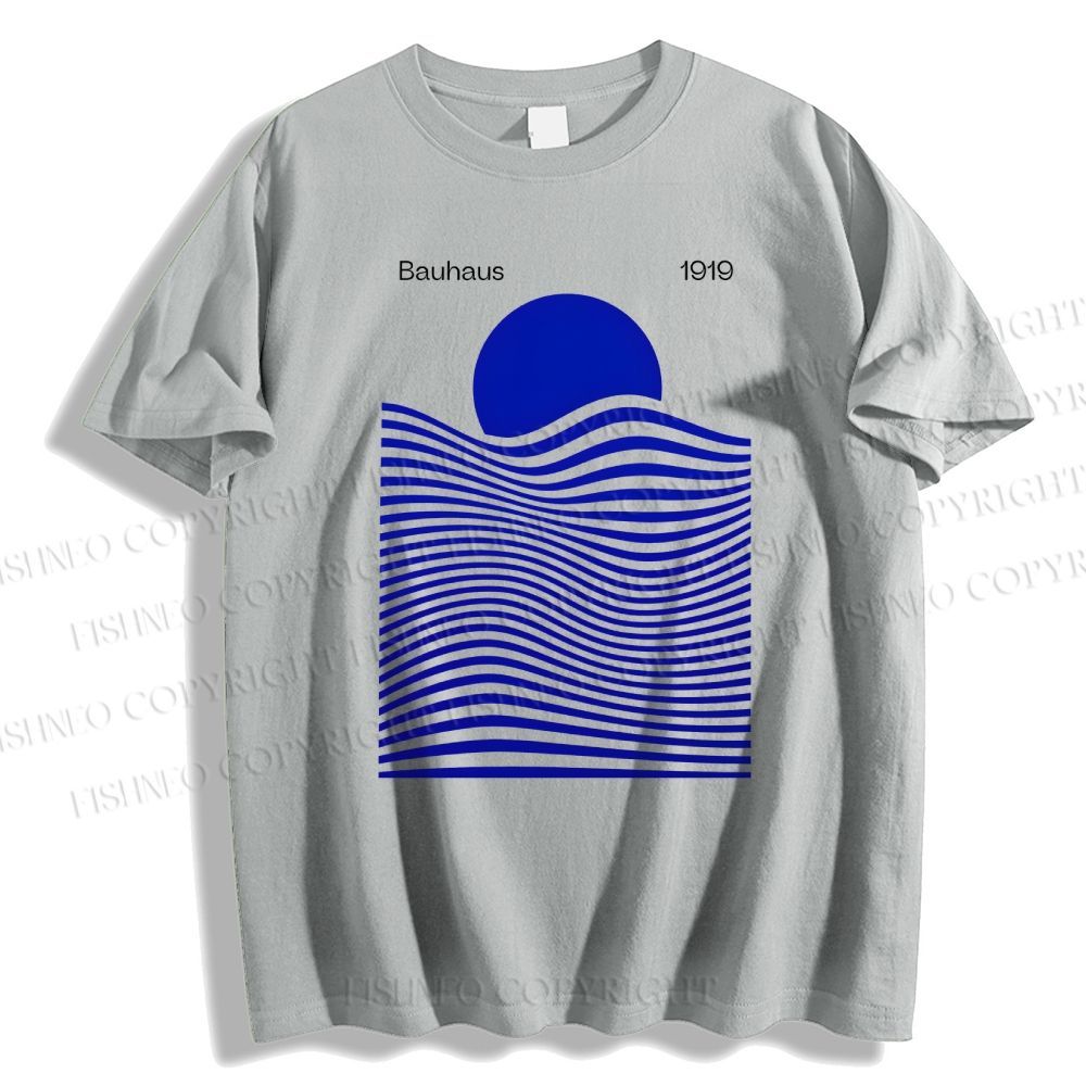 Unisex Sunrise Waves Printed Classic Cotton T-shirt