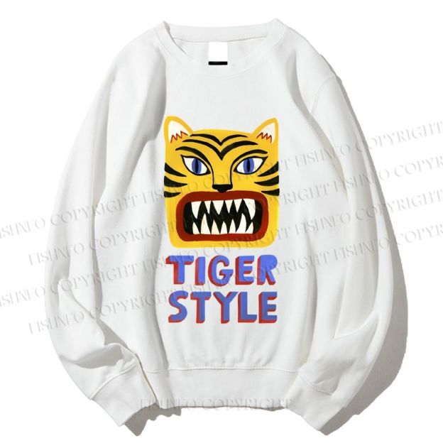 Unisex Tiger Style Printed Sweatshirt