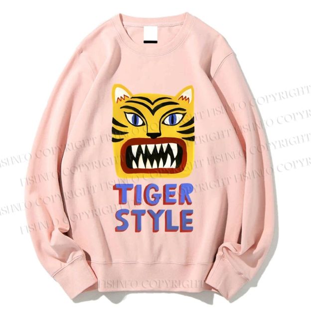 Unisex Tiger Style Printed Sweatshirt