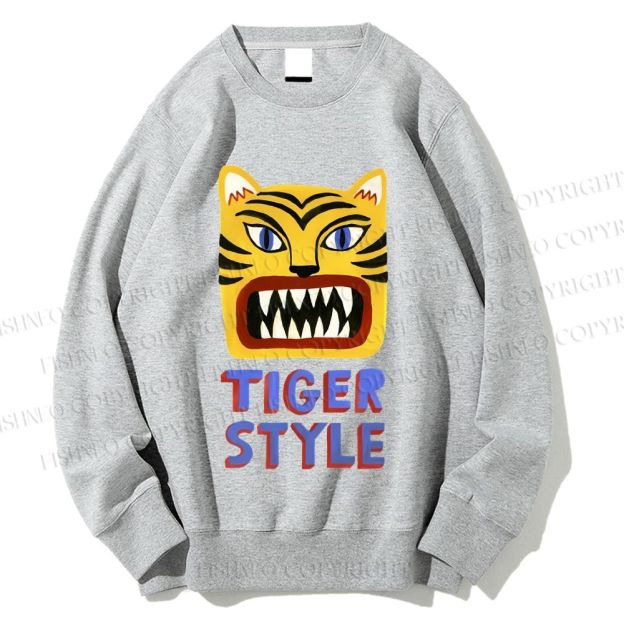 Unisex Tiger Style Printed Sweatshirt