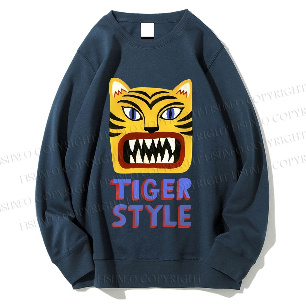 Unisex Tiger Style Printed Sweatshirt