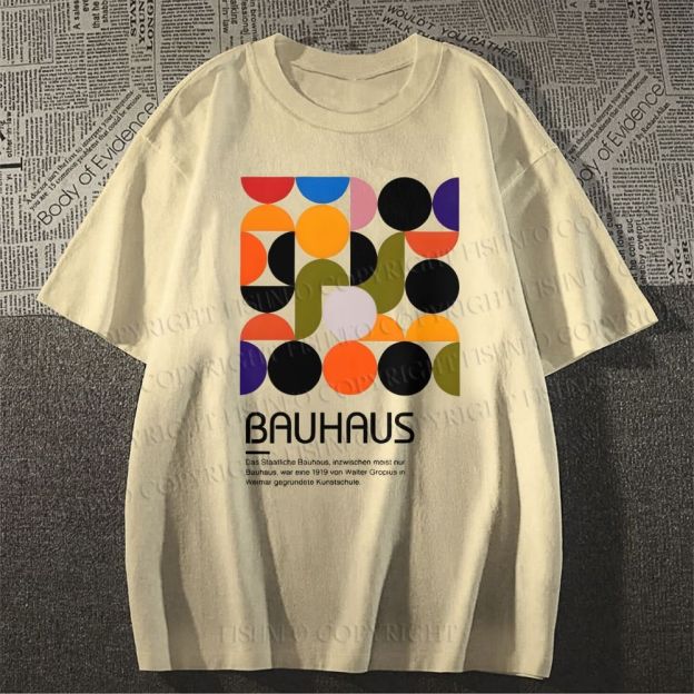Unisex Classic Cotton Vintage Bauhaus Design T-shirt