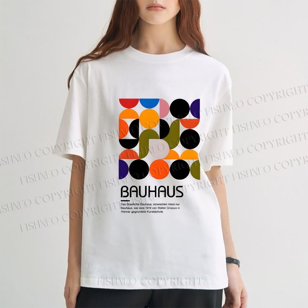 Unisex Classic Cotton Vintage Bauhaus Design T-shirt