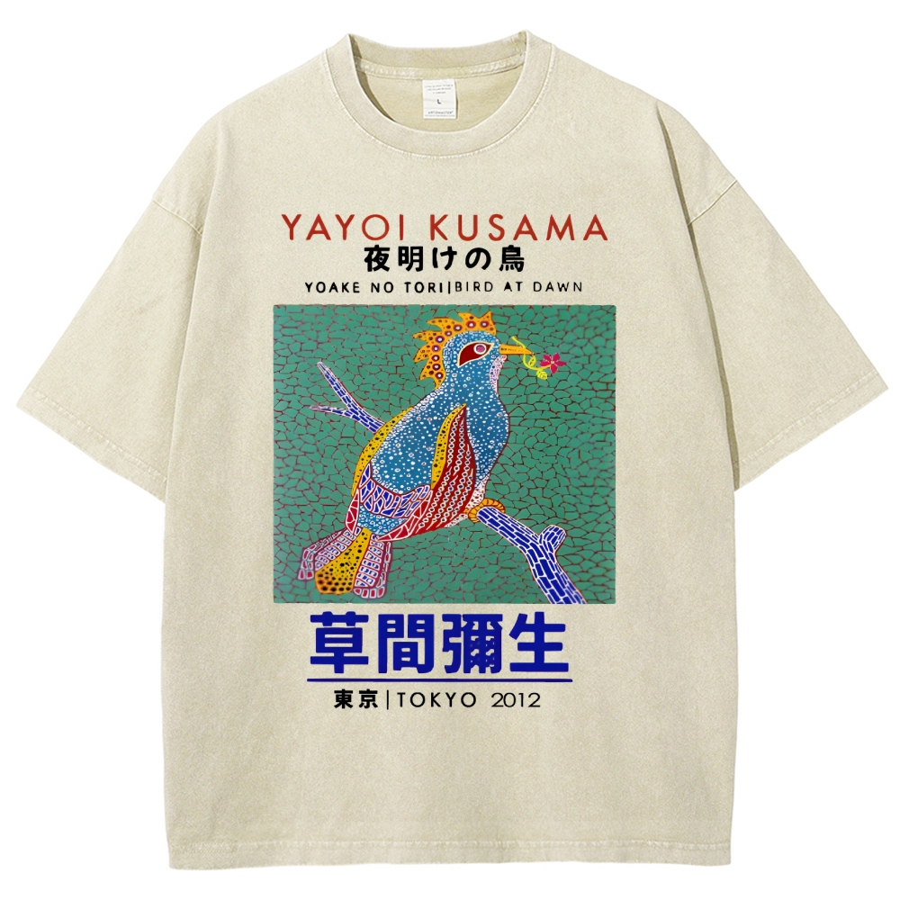 Yayoi Kusama Vintage Wash Japanese Design T-Shirt