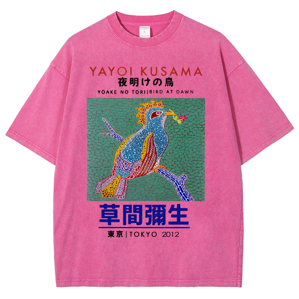 Yayoi Kusama Vintage Wash Japanese Design T-Shirt