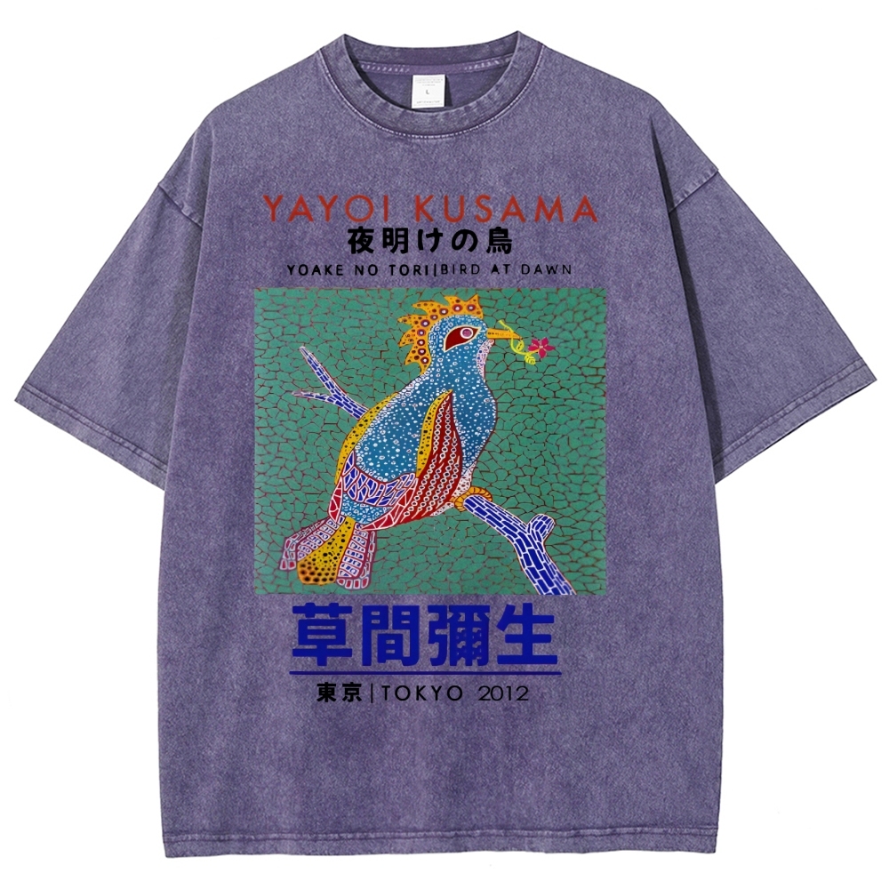 Yayoi Kusama Vintage Wash Japanese Design T-Shirt