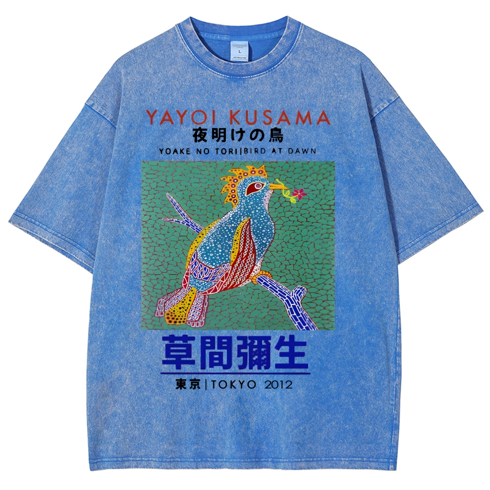 Yayoi Kusama Vintage Wash Japanese Design T-Shirt