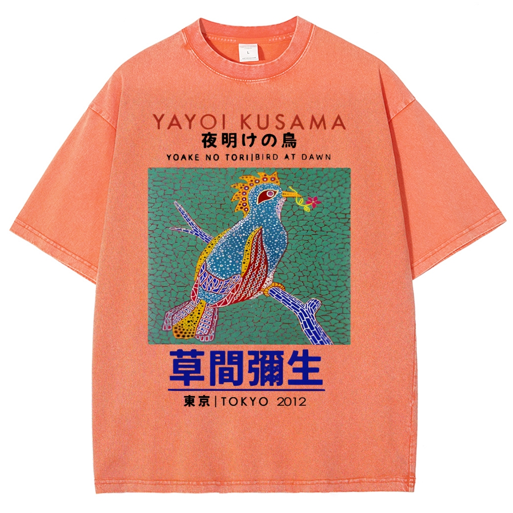 Yayoi Kusama Vintage Wash Japanese Design T-Shirt