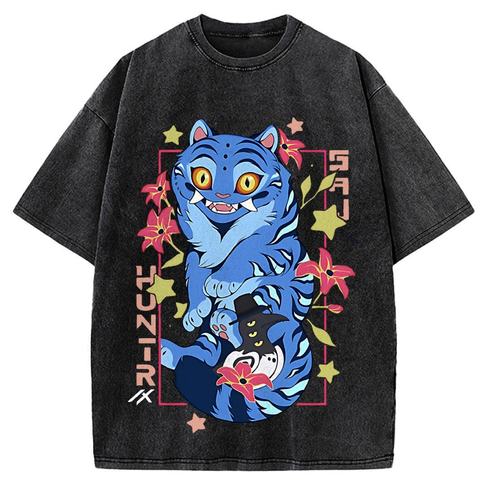 Derpy Tiger Demon Hunters Vintage Washed T-shirt