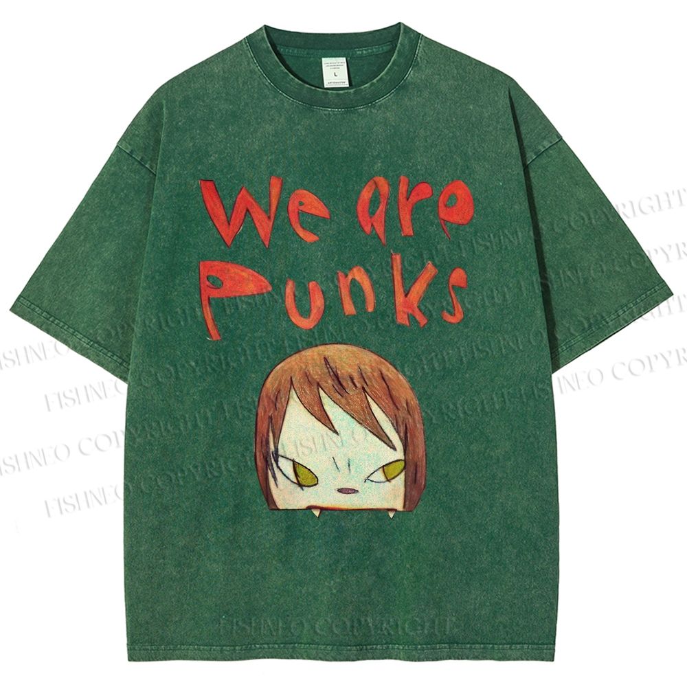 Unisex Yoshitomo Nara Printed Washed Tee