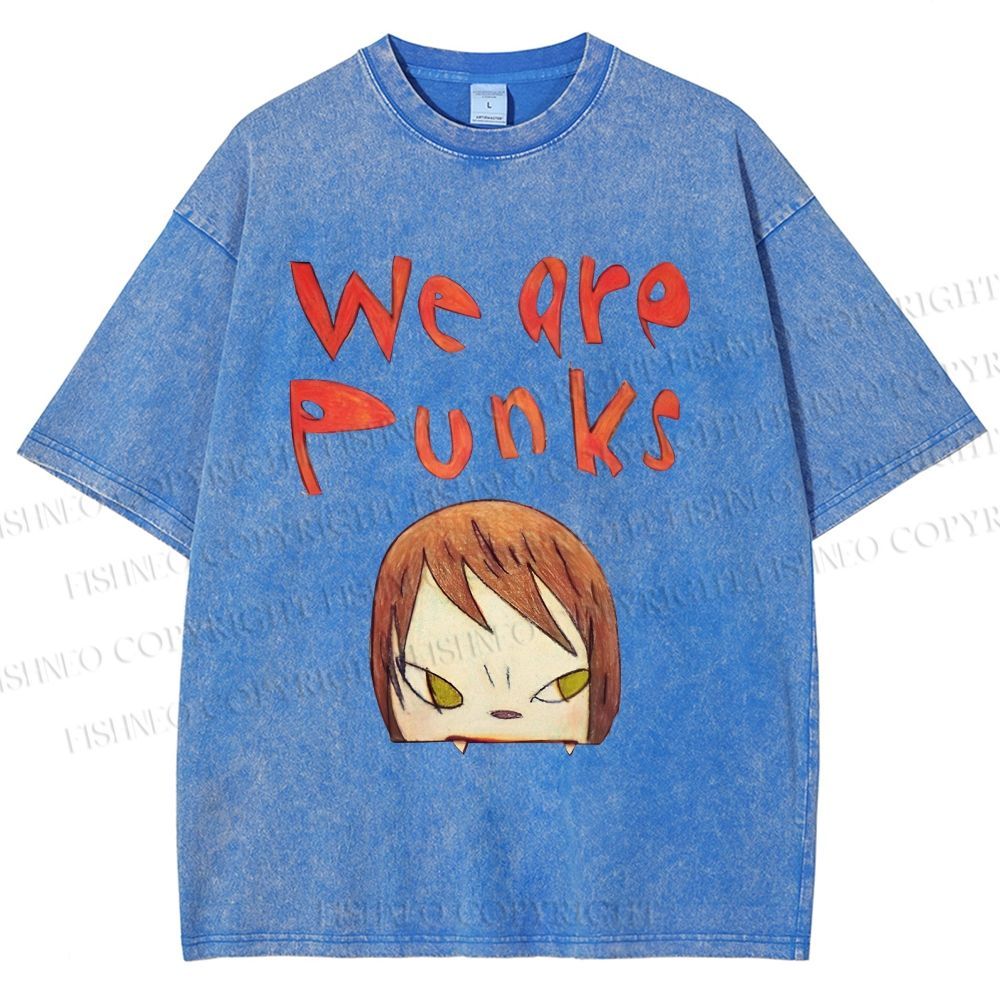 Unisex Yoshitomo Nara Printed Washed Tee