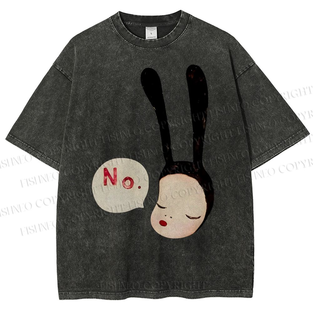 Unisex Yoshitomo Nara Printed Washed Tee