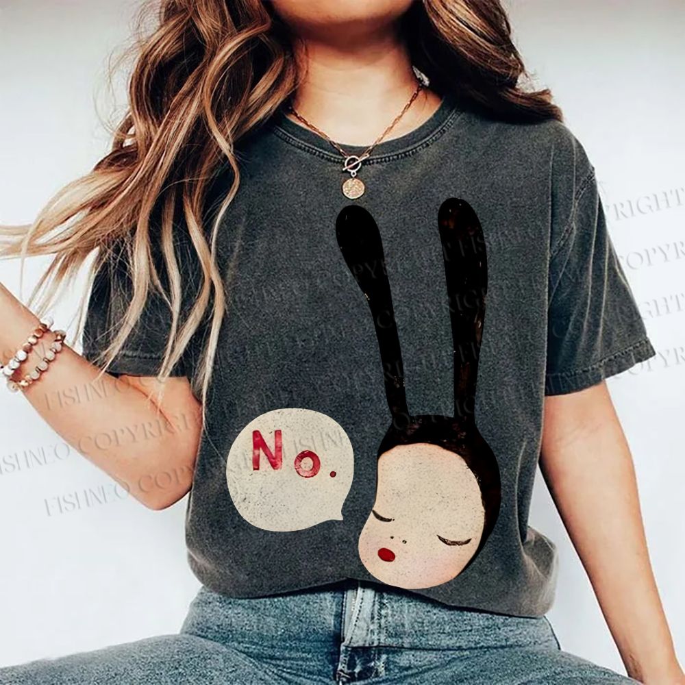 Unisex Yoshitomo Nara Printed Washed Tee