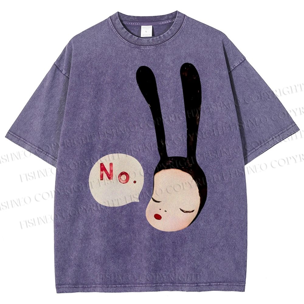 Unisex Yoshitomo Nara Printed Washed Tee