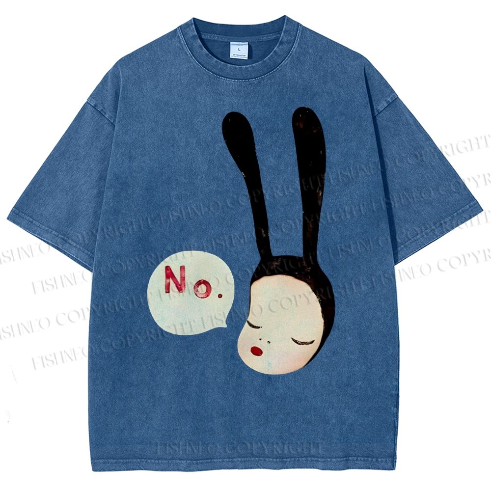 Unisex Yoshitomo Nara Printed Washed Tee