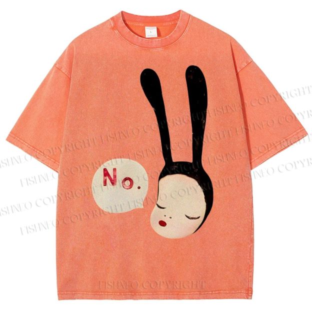 Unisex Yoshitomo Nara Printed Washed Tee