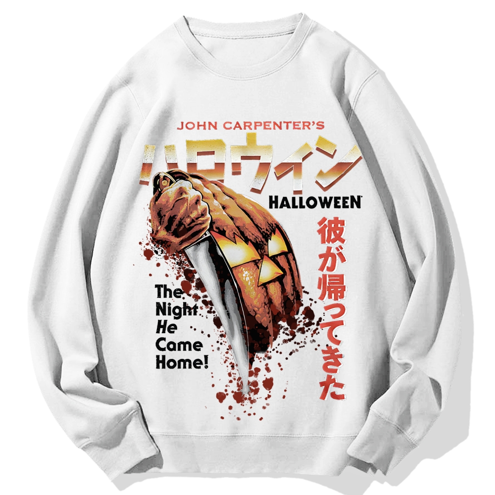 Japanese Movie Halloween Pumpkin Cotton Sweatshirt