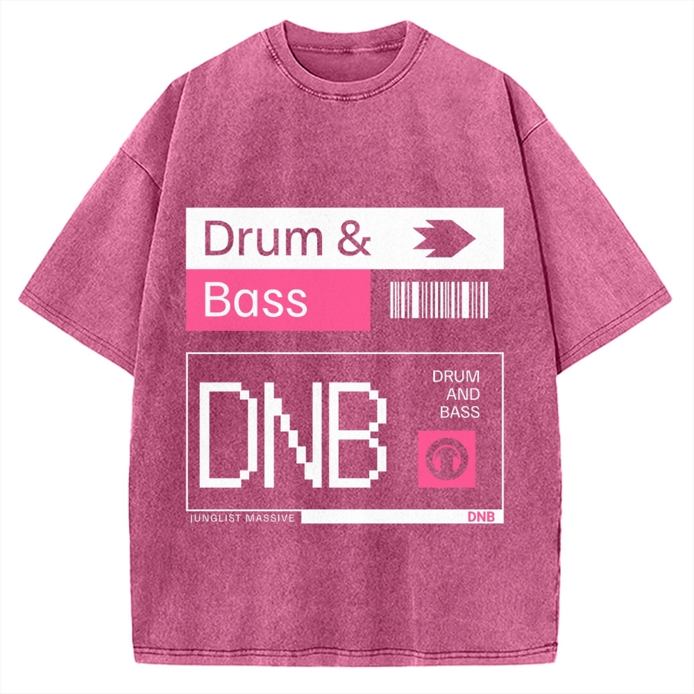 Drum & Bass DNB Ticket Vintage Washed T-shirt