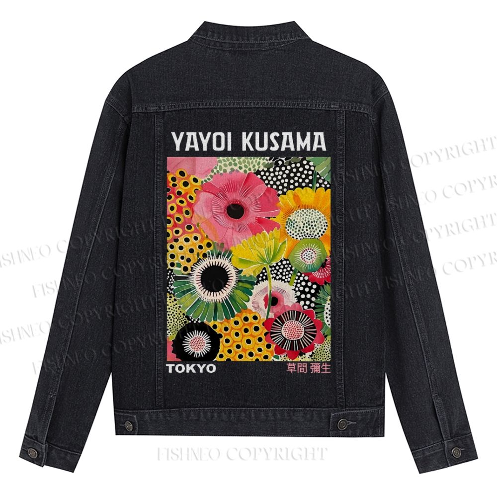 Flowers Yayoi Kusama Denim Jacket