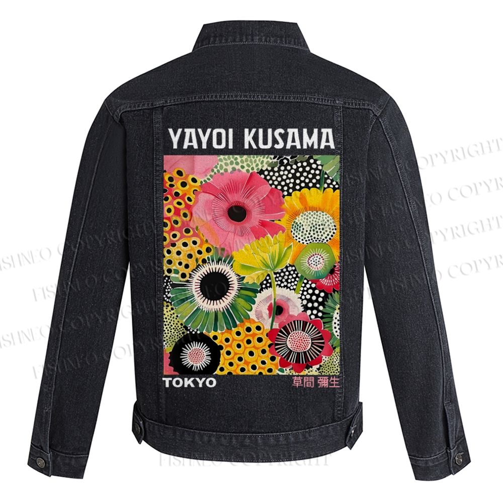 Flowers Yayoi Kusama Denim Jacket