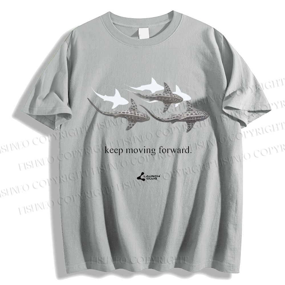 Unisex Whale Keep Moving Forward Classic Cotton T-shirt