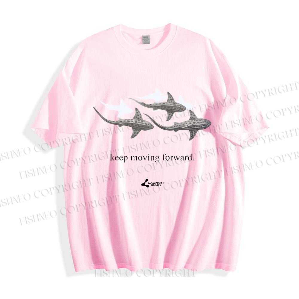 Unisex Whale Keep Moving Forward Classic Cotton T-shirt