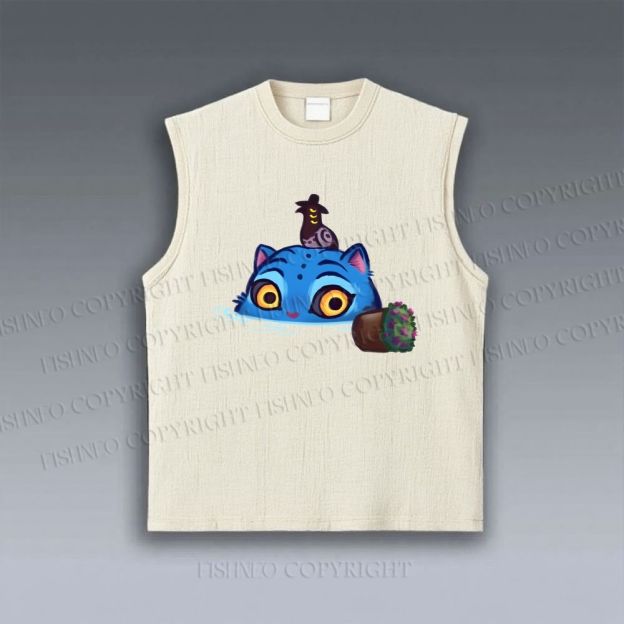 Unisex Kpop Demon Hunters Tiger Printed Vintage Tank Top