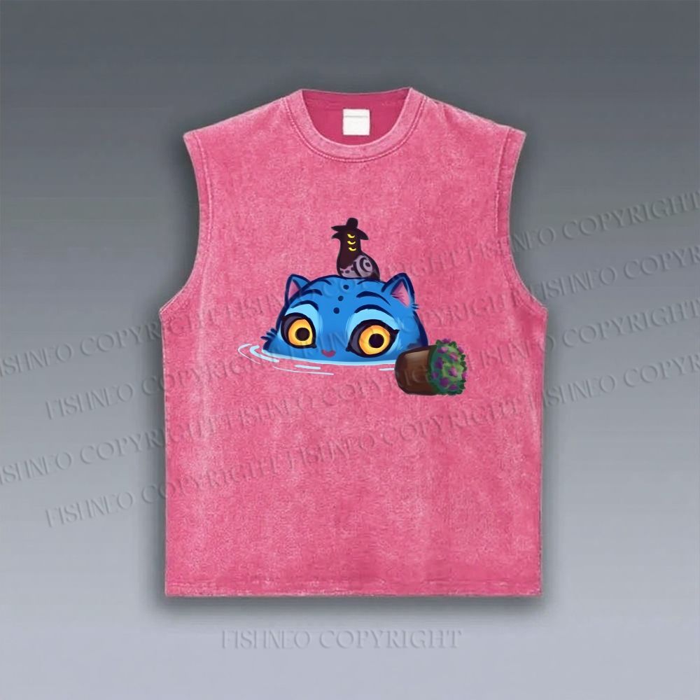 Unisex Kpop Demon Hunters Tiger Printed Vintage Tank Top