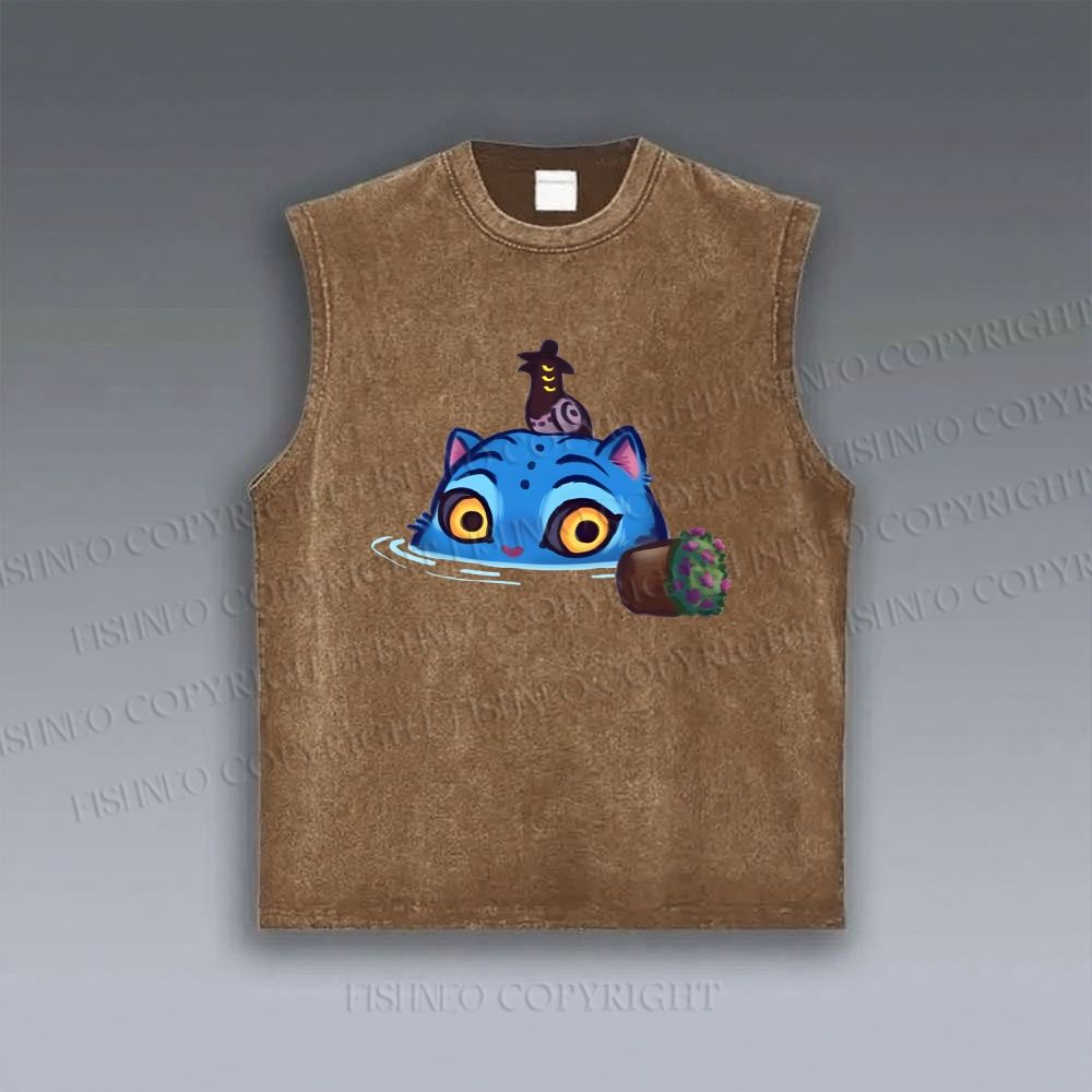 Unisex Kpop Demon Hunters Tiger Printed Vintage Tank Top