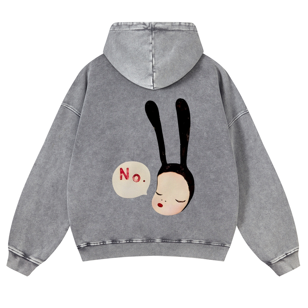 Casual Yoshitomo Nara Washed Hoodie