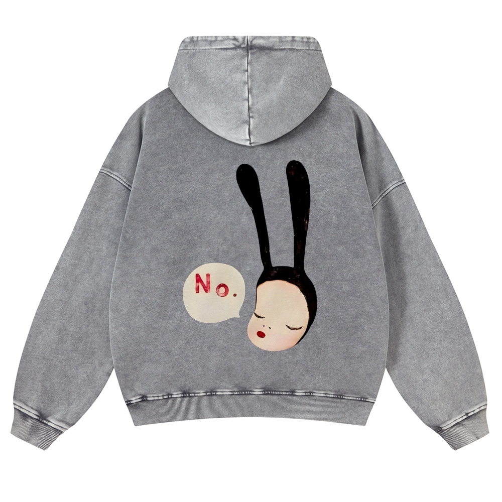 Casual Yoshitomo Nara Washed Hoodie