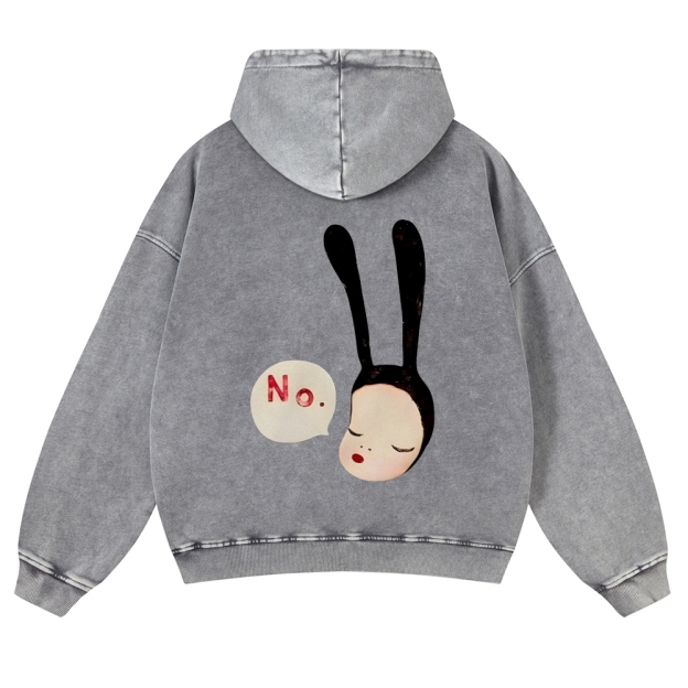 Casual Yoshitomo Nara Washed Hoodie