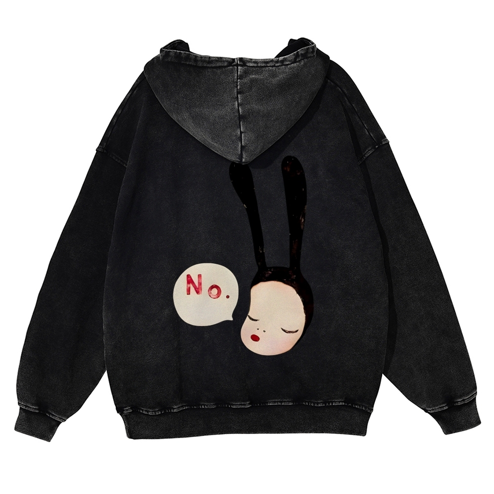 Casual Yoshitomo Nara Washed Hoodie