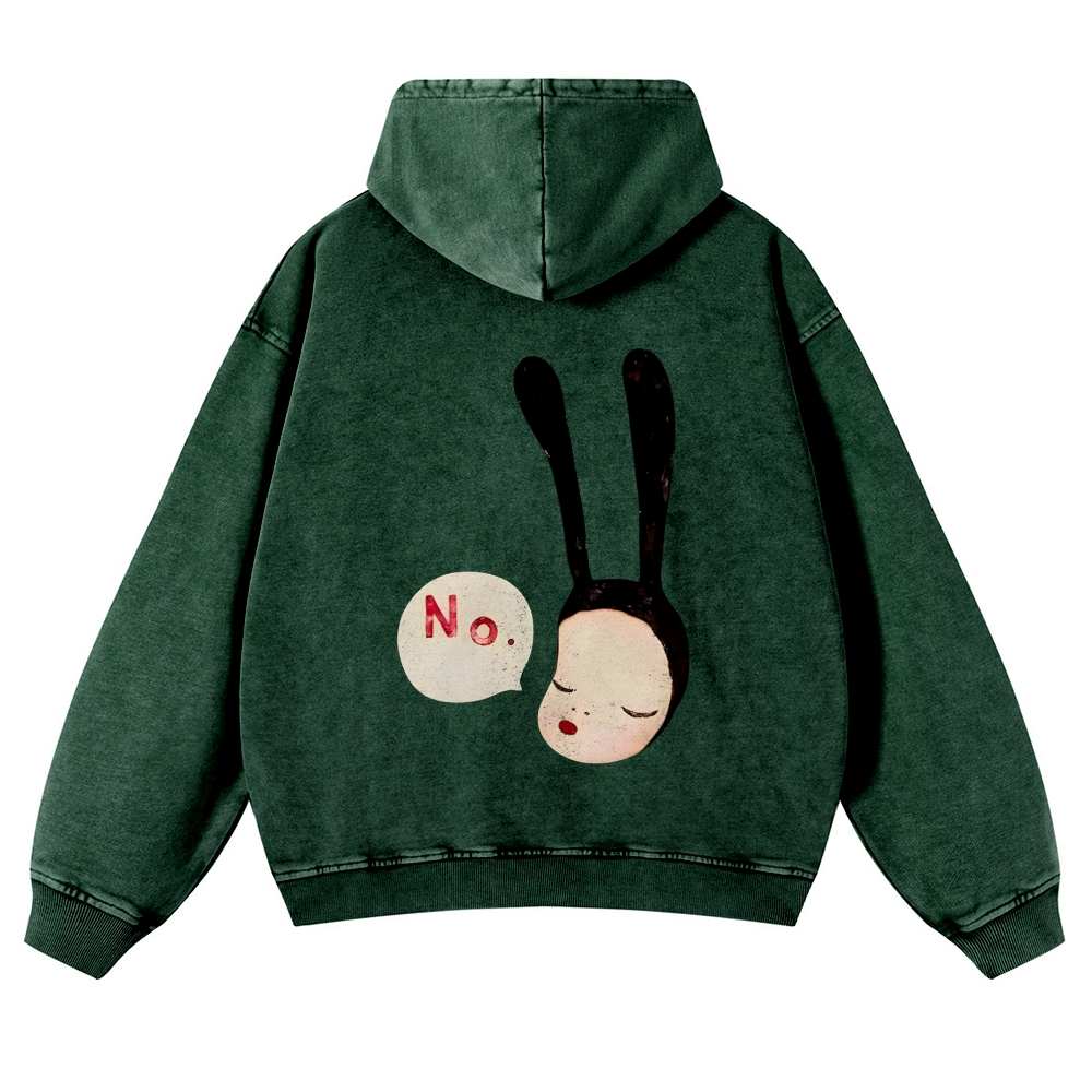 Casual Yoshitomo Nara Washed Hoodie