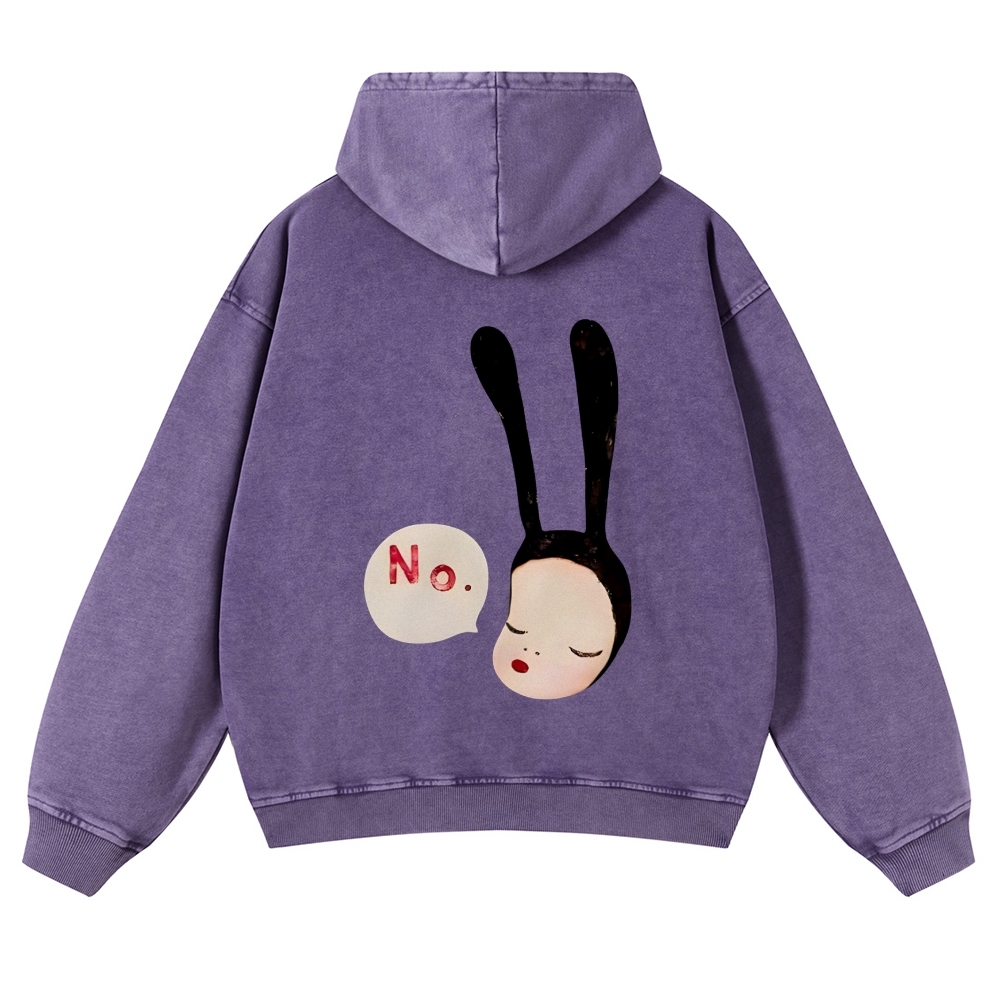 Casual Yoshitomo Nara Washed Hoodie