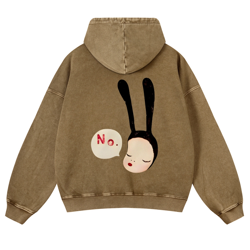 Casual Yoshitomo Nara Washed Hoodie