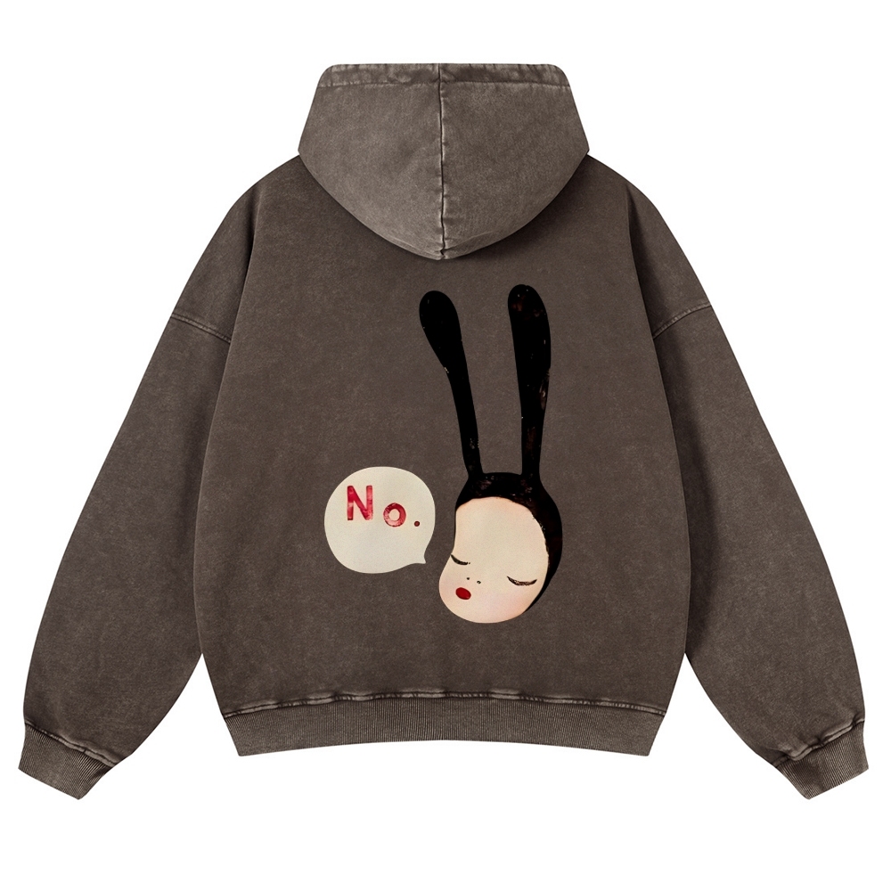 Casual Yoshitomo Nara Washed Hoodie