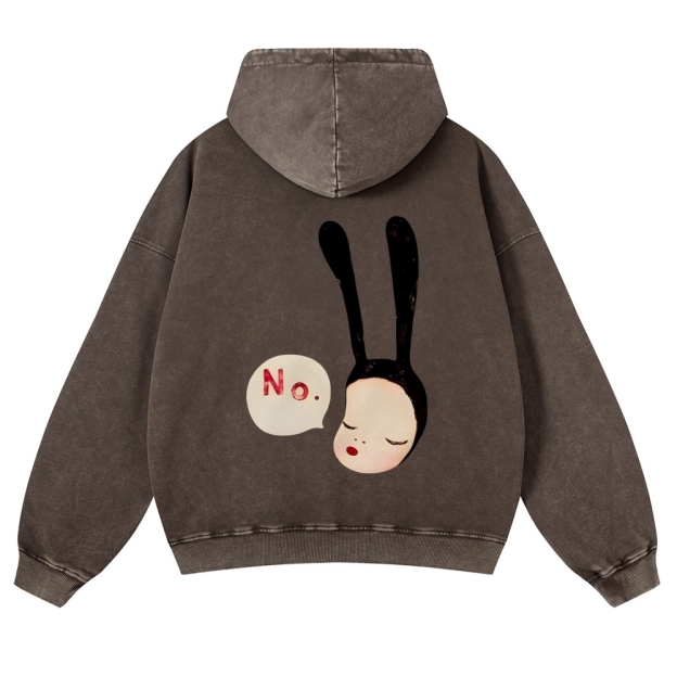 Casual Yoshitomo Nara Washed Hoodie