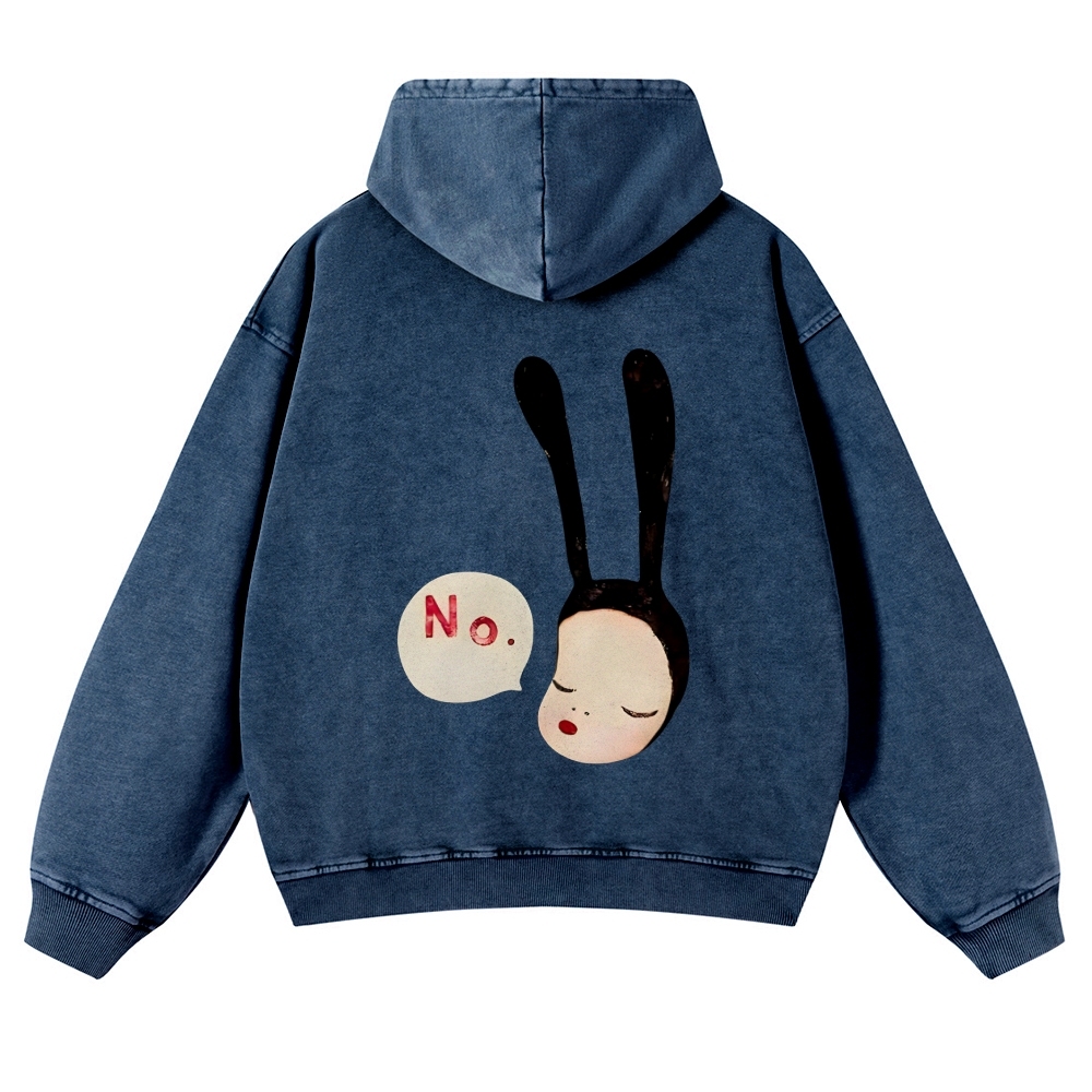 Casual Yoshitomo Nara Washed Hoodie