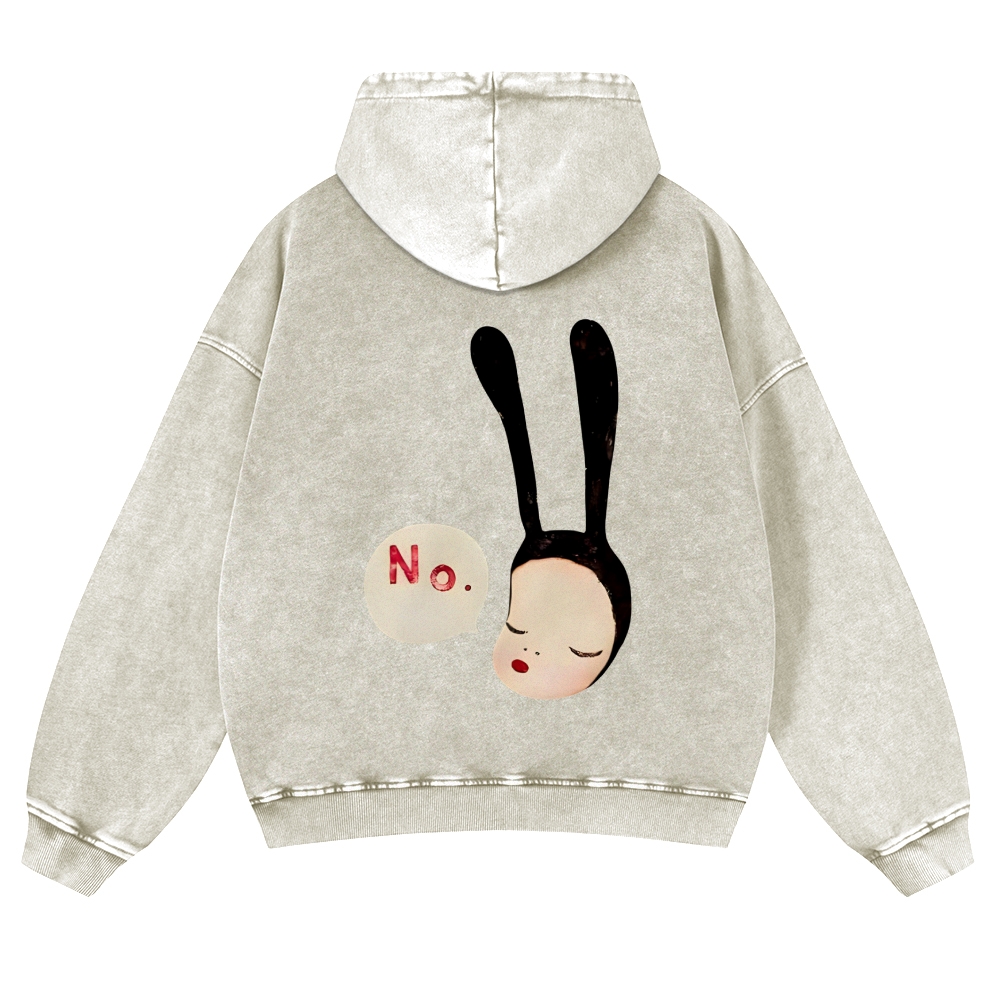 Casual Yoshitomo Nara Washed Hoodie