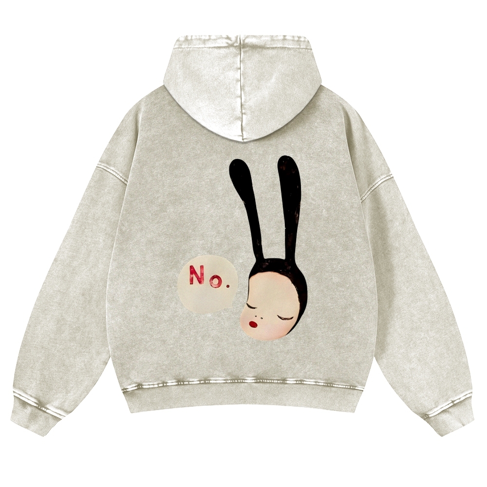Casual Yoshitomo Nara Washed Hoodie