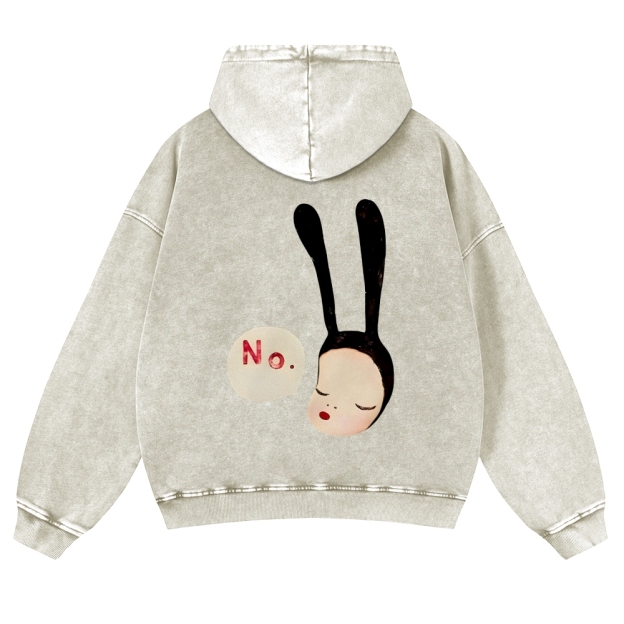 Casual Yoshitomo Nara Washed Hoodie
