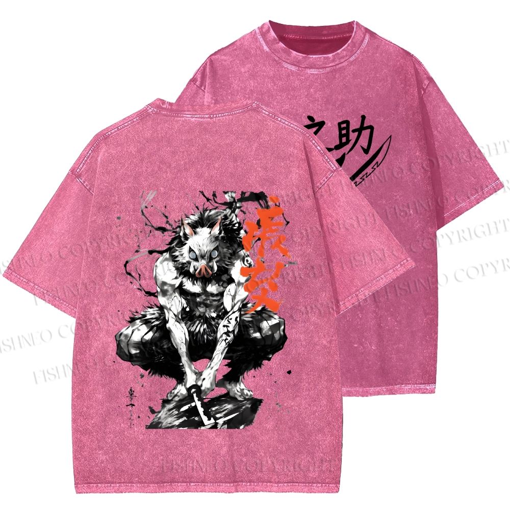 Unisex Inosuke Printed Washed Tee