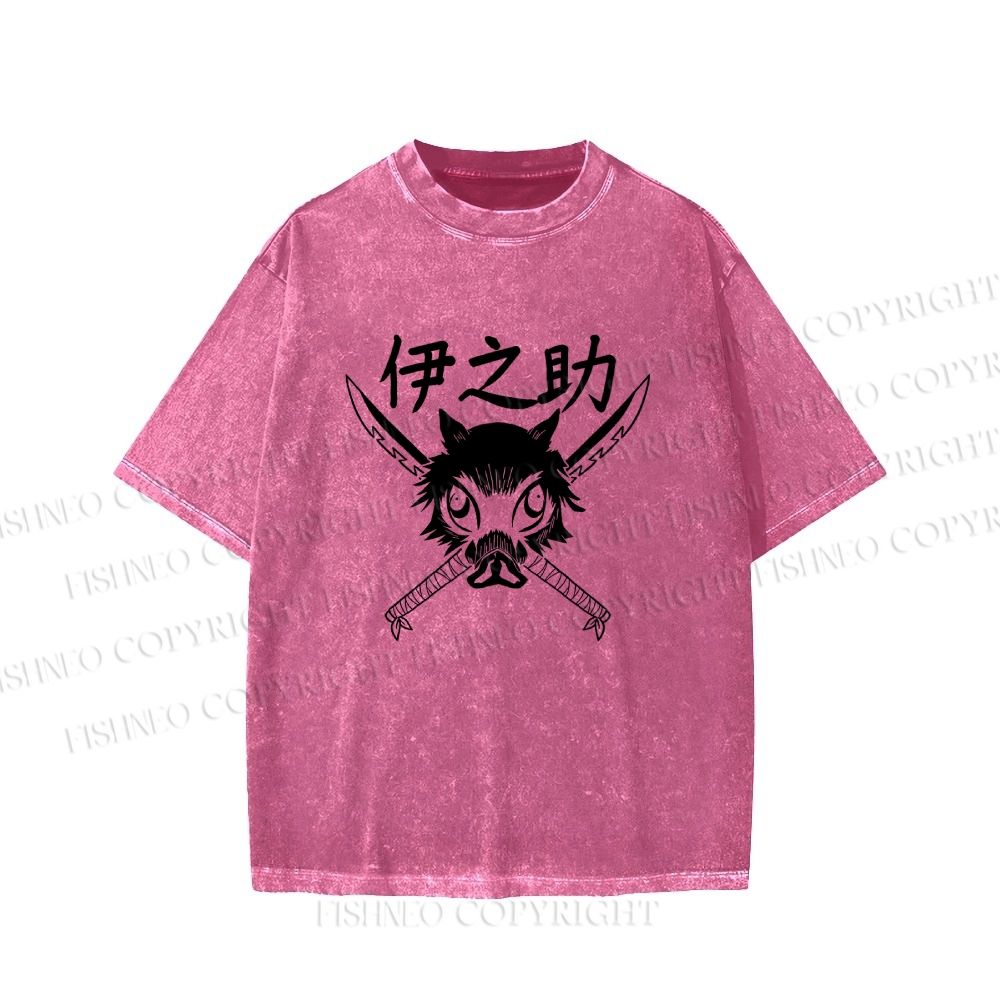 Unisex Inosuke Printed Washed Tee